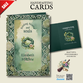 PERSONALIZED HANDFASTING IRISH CELTIC KNOTS CARD