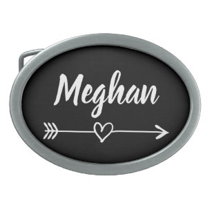 Personalized handlettered belt buckle for women