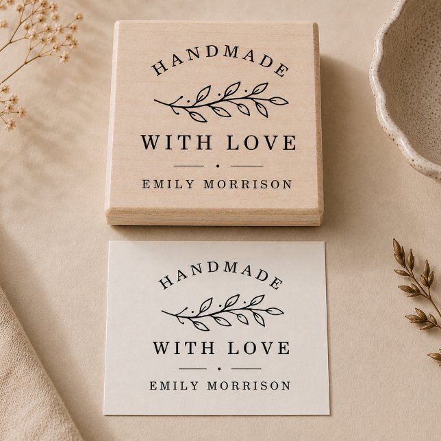 Personalized Handmade Business Rubber Stamp (Creator Uploaded)