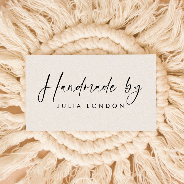 Personalized "Handmade by" Rubber Stamp – Elegant  (Creator Uploaded)