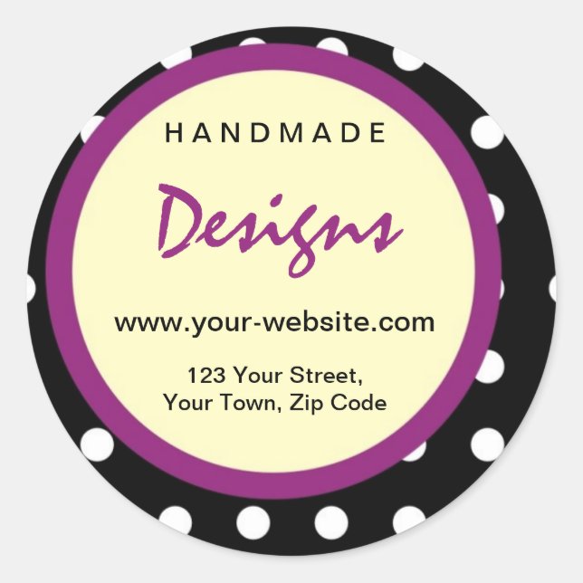 Personalized Handmade By Stickers (Front)