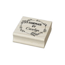 Personalized "Handmade By" Wood Stamp