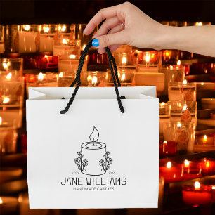 Personalized Handmade Candles, Large  Rubber Stamp