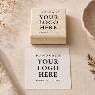 Personalized Handmade Website Business Logo Rubber Stamp