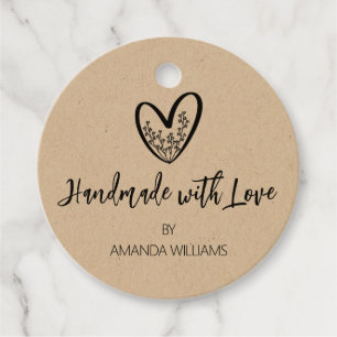 Personalized Handmade with Love Favour Tags