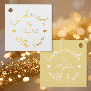 Personalized Handmade with Love Small Business Favour Tags