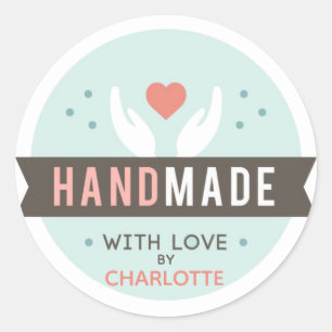Personalized Handmade with Love Sticker