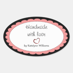 Personalized Handmade With Love Sticker Seals