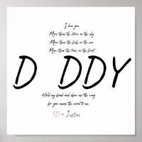 Personalized Handprint Dad Daddy Poem Keepsake