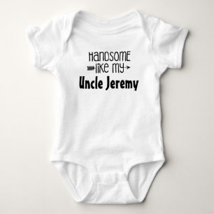 Personalized "Handsome Like My" Baby Bodysuit