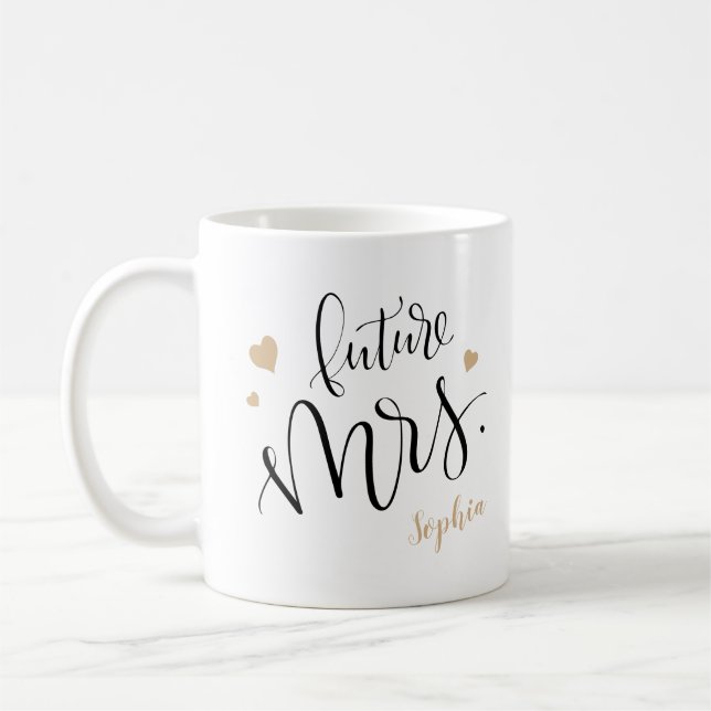 Personalized handwriting future mrs mugs (Left)