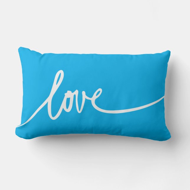 Personalized Handwritten Script Love Throw Pillow (Front)