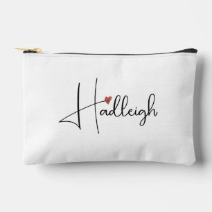 Personalized Handwritten Script Name Accessory Pouch