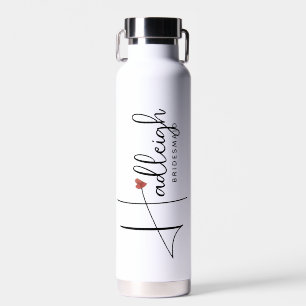 Personalized Handwritten Script Name Bridesmaid Water Bottle