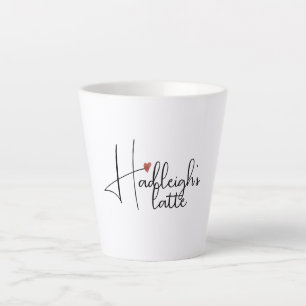 Personalized Handwritten Script Name  Latte Mug