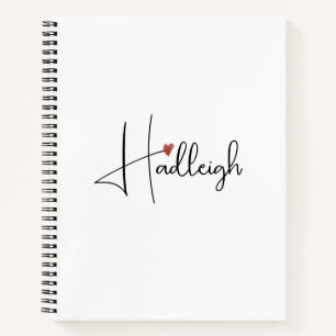 Personalized Handwritten Script Name  Notebook