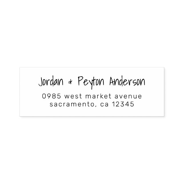 Personalized Handwritten Wedding Return Address Self-inking Stamp (Design)