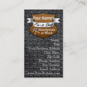 Personalized Handyman Fix-It Custom Name Business Card