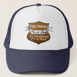 Personalized Handyman Fix-It Custom Name Trucker Hat