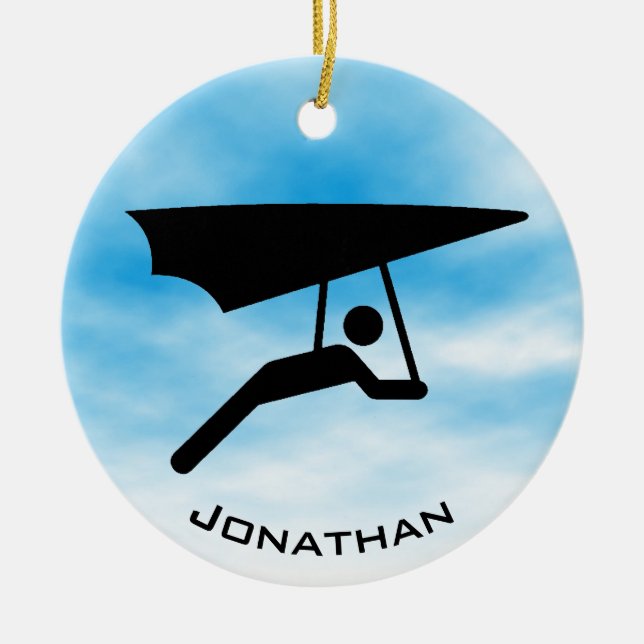 Personalized Hang Gliding Ornament (Front)