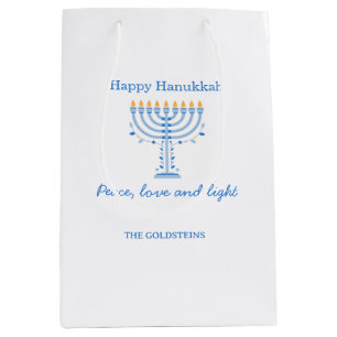 Personalized Hannukah gift bag - Happy Hanukkah