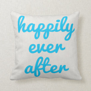 Personalized Happily Ever After Stitching Throw Pillow