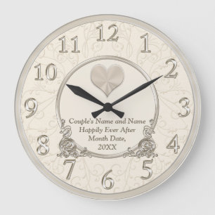 Personalized Happily Ever After Wedding Clocks