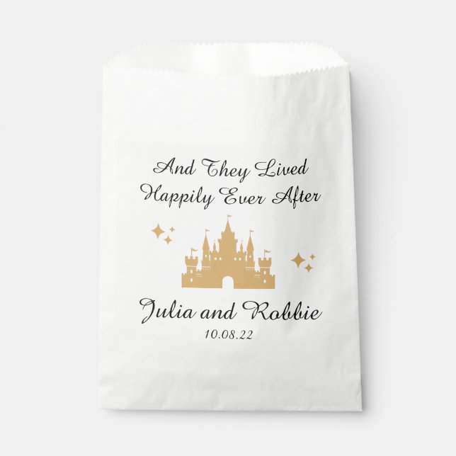 Personalized Happily Ever After Wedding Favour Bag (Front)