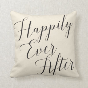 Personalized Happily Ever After Wedding Keepsake Throw Pillow