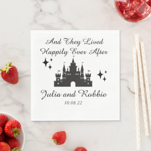 Personalized Happily Ever After Wedding Napkin