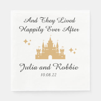 Personalized Happily Ever After Wedding Napkin