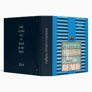 Personalized "Happiness is a Day at the Beach" Art Binder