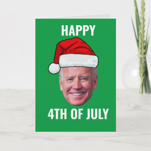 Personalized Happy 4th Of July Joe Biden Christmas Holiday Card