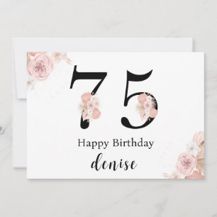 Personalized Happy 75th Birthday Card