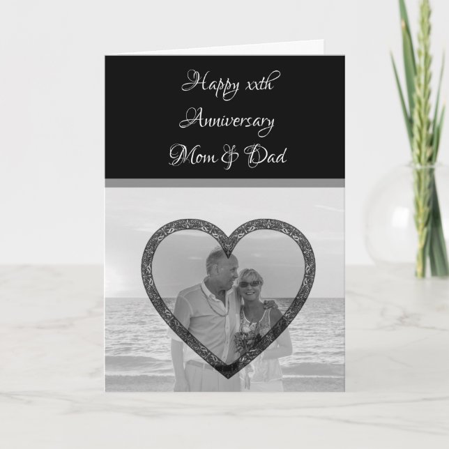 Personalized Happy Anniversary Photo Card (Front)