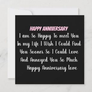 Personalized Happy Anniversary Thanks You Card's. Invitation