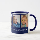 Personalized Happy Birthday 5 Photo Collage Blue