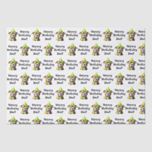 Personalized Happy Birthday (Add Name) Pitbull Tissue Paper