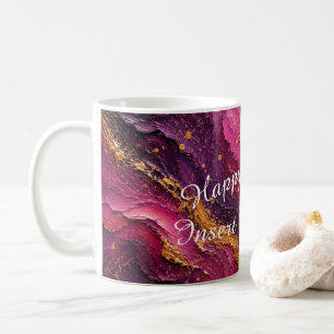 Personalized Happy Birthday August Gladiolus Mug
