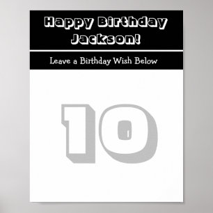 Personalized Happy Birthday Autographs Poster