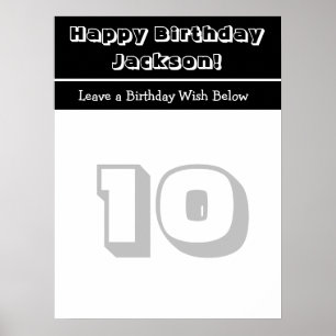 Personalized Happy Birthday Autographs Poster