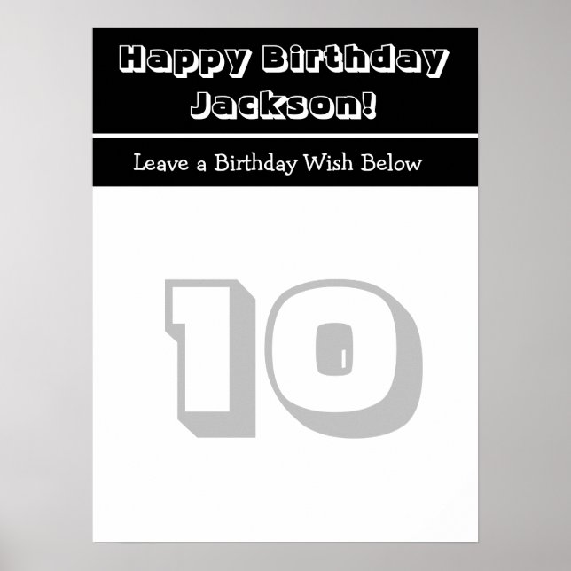 Personalized Happy Birthday Autographs Poster (Front)