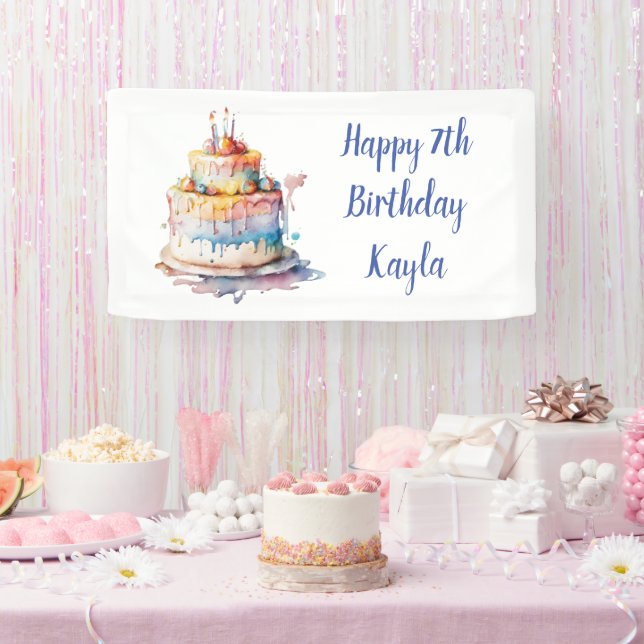 Personalized Happy Birthday Banner (Party)