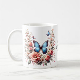 Personalized Happy Birthday Butterfly Floral-96280 Coffee Mug