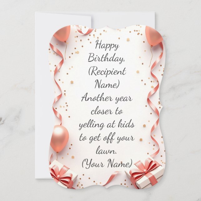 Personalized Happy Birthday Card – Custom Name  (Front)