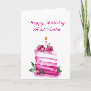 Personalized Happy Birthday Card for Aunt