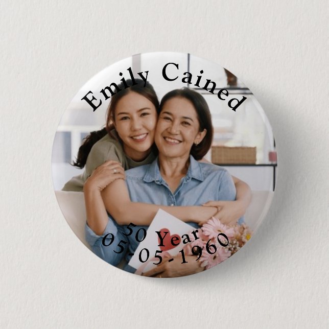 Personalized Happy Birthday Celebration gifts  2 Inch Round Button (Front)