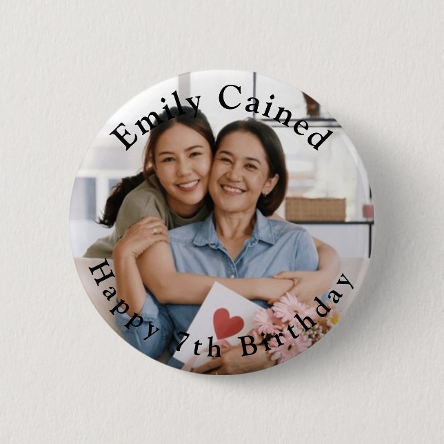 Personalized Happy Birthday Celebration gifts  2 Inch Round Button (Front)