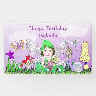 Personalized Happy Birthday Fairy Tale Themed Banner