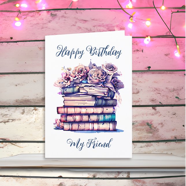 Personalized Happy Birthday for a Book Lover Card (Creator Uploaded)